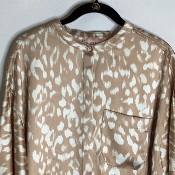 Black Label by Chico's Printed Tan/Cream Blouse/Shirt/Top in Size Large - Picture 3 of 13